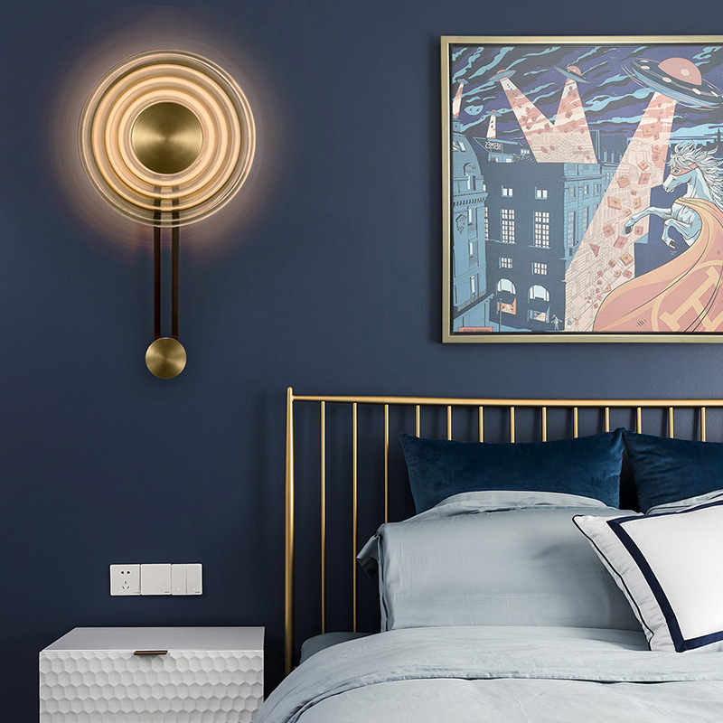 Postmodern Creative Personality Art Hotel Wall Lamp Nordic Designer Living Room Background Wall Study Bedroom Bedside Lamp