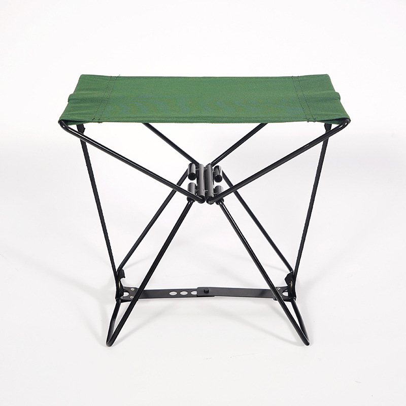 Taburete de acero plegable simple para acampar pesca de picnic ultraligero portátil pequeño al aire libre