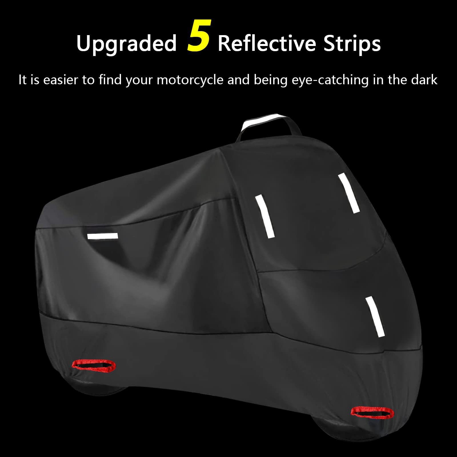 Cross-Border 210D Motorcycle Dust Cover Amazon Rainproof, Sunproof, Snowproof and Dustproof Reflective Strip Bicycle