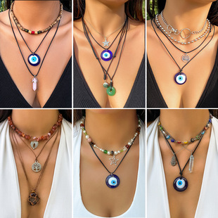 �W���羳�{ɫ��ħ�۾�necklaceǧ���Ly2k�ȼ�Ϟ���������ƷŮ