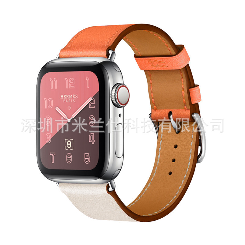 Adecuado para Apple Watch applewatch Correa S9 cuero genuino iwatch456789SE deportes ultra2 fabricante