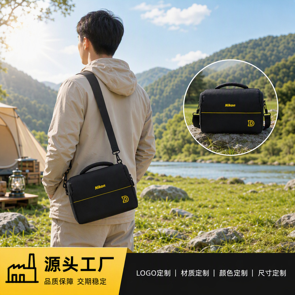 Factory Hot Canon Camera Bag Nikon SLR 200D1200D90D Single Shoulder Crossbody Photography Fishing Light Bag