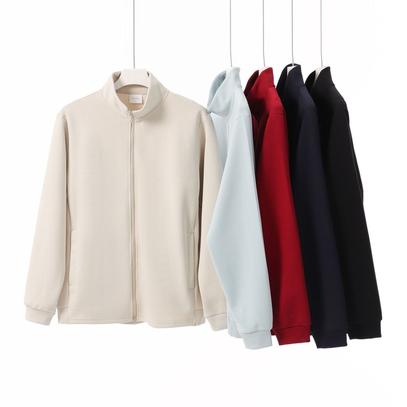 Autumn and winter blockbuster 380g solid color collar zipper cardigan jacket men's Japanese fashion brand simple Joker casual vests