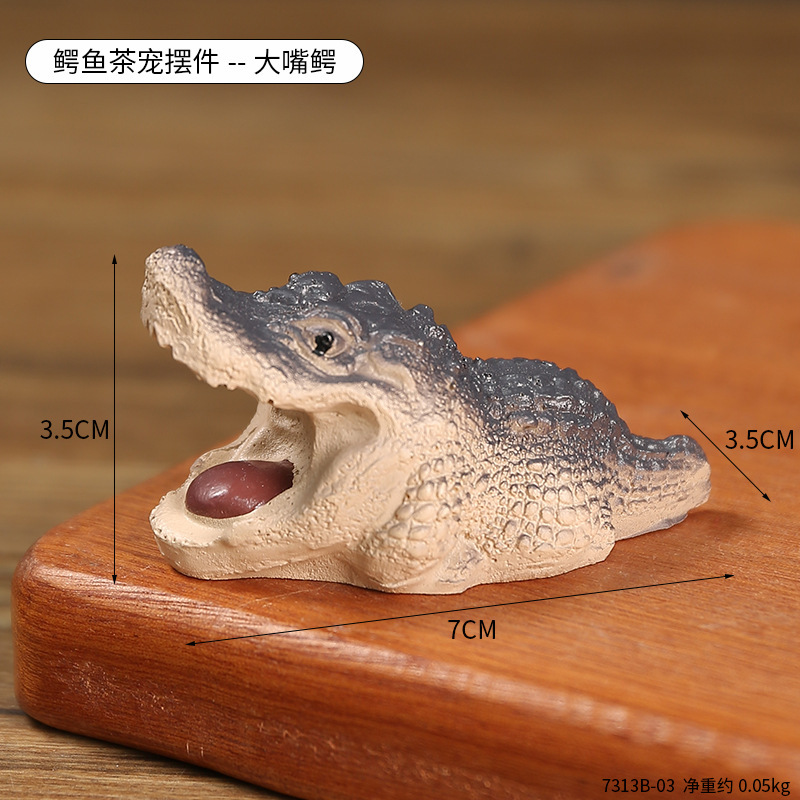 7313B-03 악어 차 애완 동물 장식 - 큰 입 악어