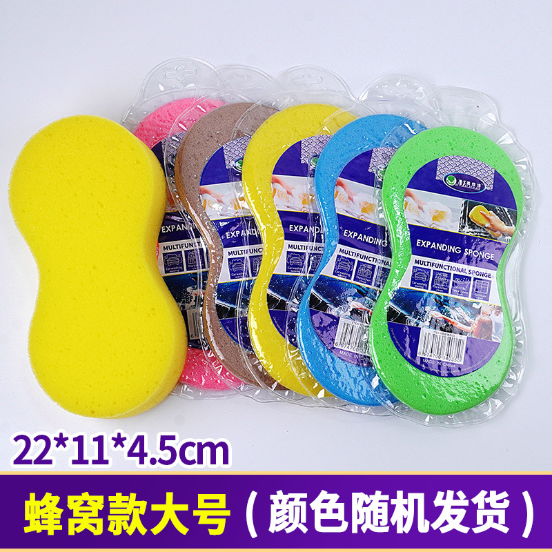 Esponja de lavado de autos comprimida 8 palabras esponja de limpieza de automóviles de alta densidad bloque de limpieza de automóviles cera de belleza gran esponja de panal al por mayor