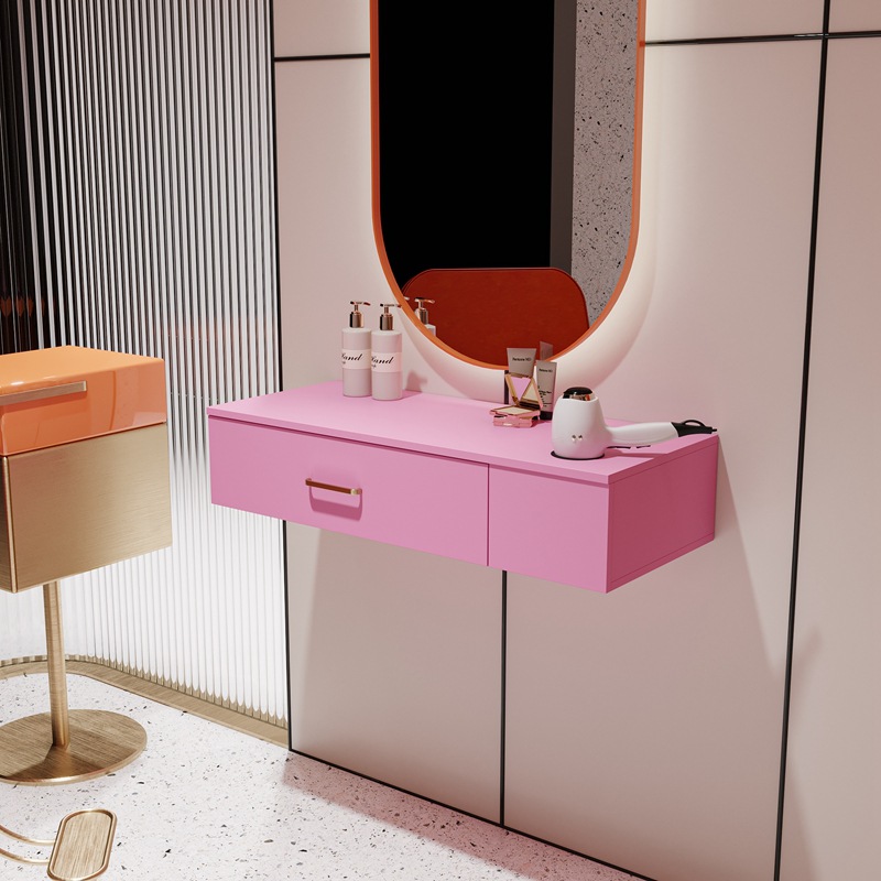 Mesa de peluquería nórdica de pared dormitorio simple mini tocador peluquería mesa de peluquería de pared