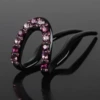 Two tooth-three-dimensional U-shaped depth purple