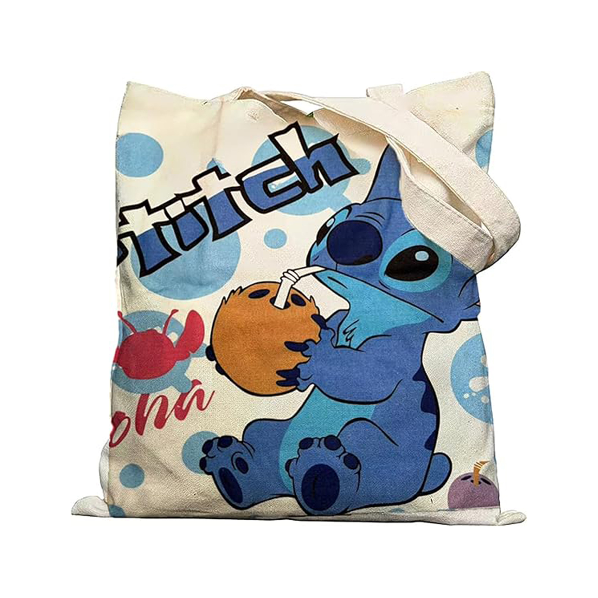 Transfronterizos Amazon caricatura animada bolsas de lona bolsas de hombro bolsas plegables bolsas de tela impresas pueden almacenarse