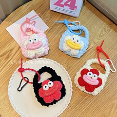 手工成品香腸嘴毛絨耳機包包包掛飾搞怪可愛迷你零錢包送閨蜜朋友