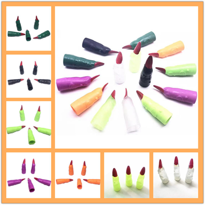 Nail Set Halloween Makeup Props Gift Gift Toys Multicolor Fake Nail Finger Set 6.5cm