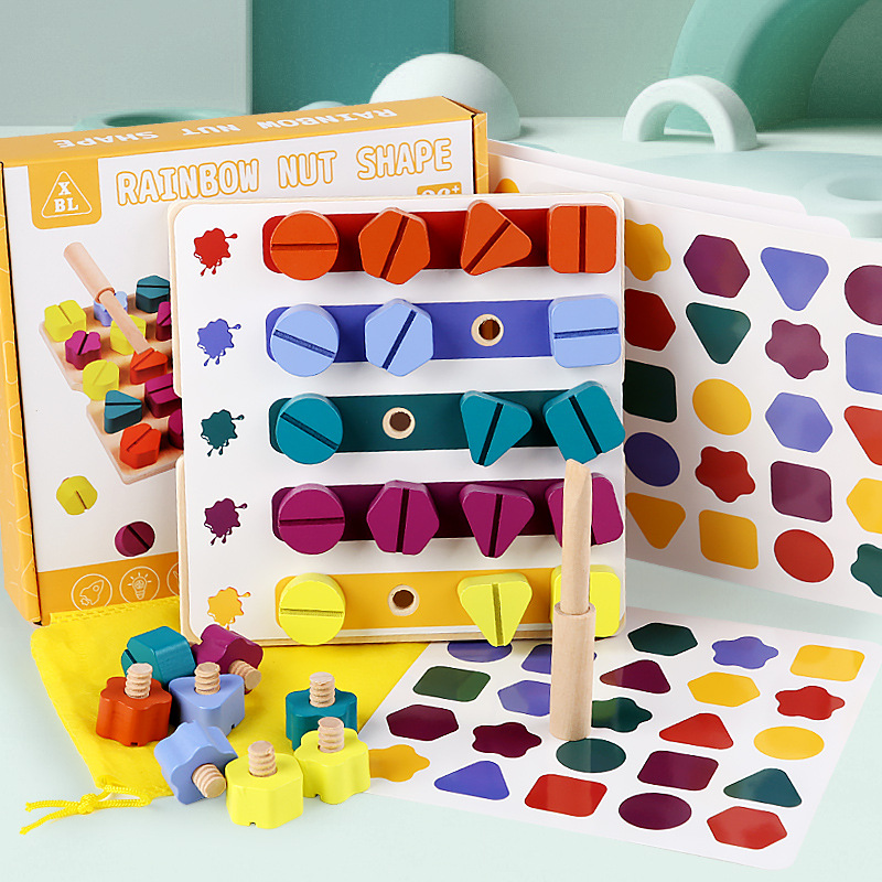 Wooden geometric constructor for early age