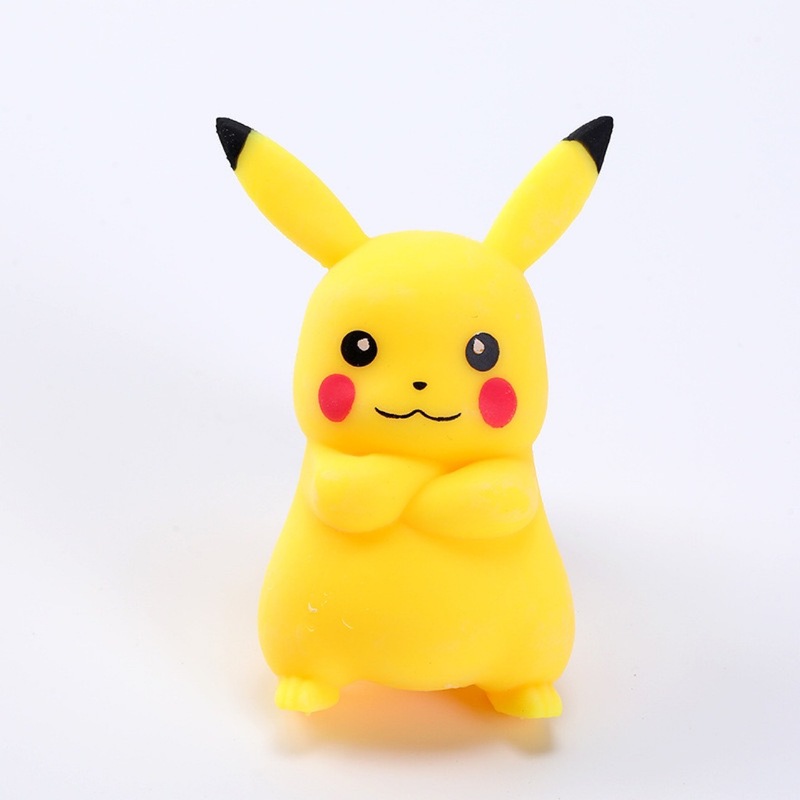 ピカチュウはネットをつまんで赤い解凍の神器の創意のポケモンのピカチュウはつまんで楽しいことをつまんでゆっくりとスプリングバックします。|undefined
