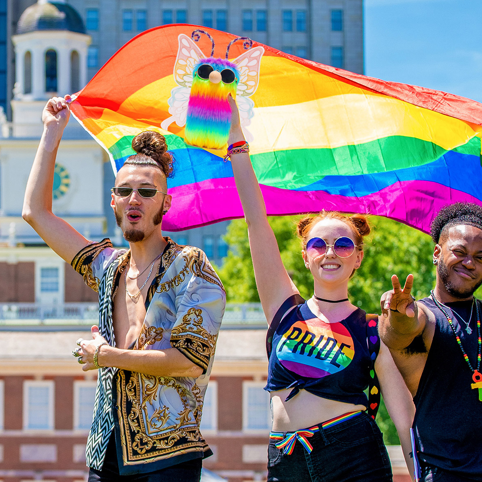 Muñecas de mariposa de arco iris transfronterizo muñecas de mariposa adornos de vacaciones de cuatro estaciones ventanas