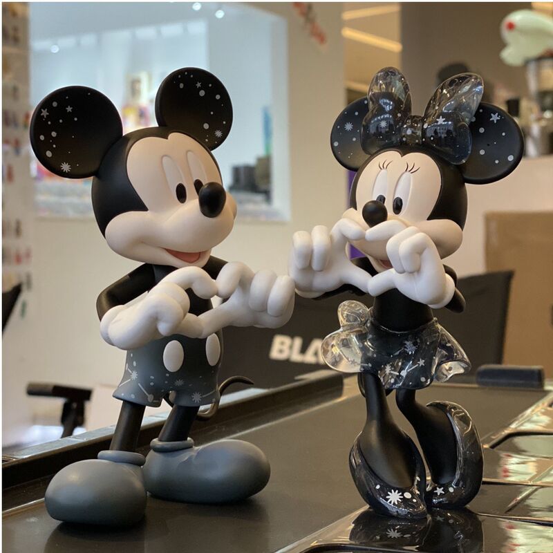 ビーハートミニーミッキーフィギュア結婚式の装飾品ミッキーマウストレンディなおもちゃ人形婚約ケーキの装飾カップルギフト|undefined