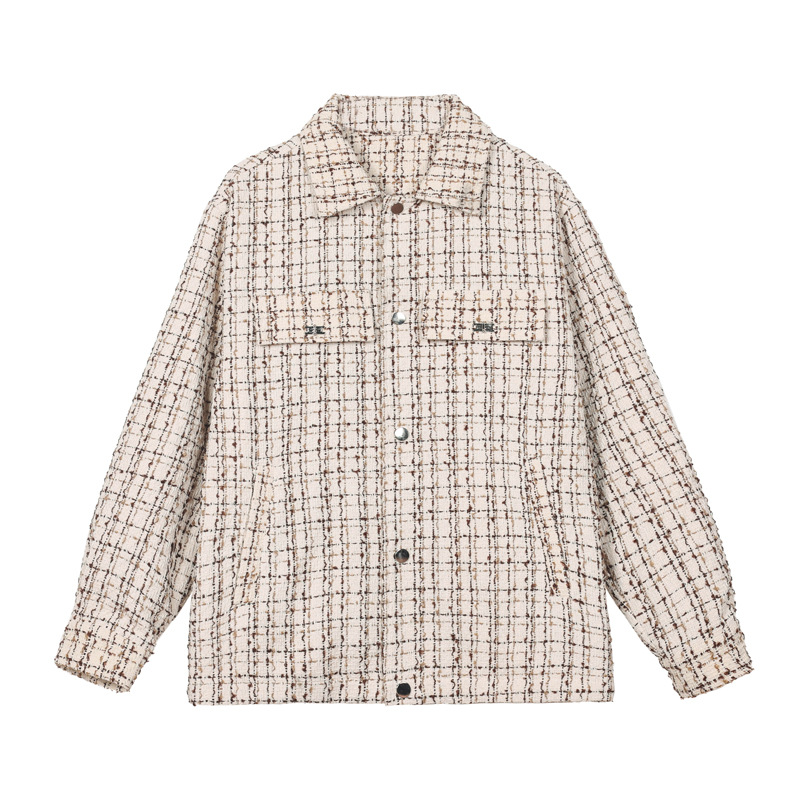 American-style Men's Sophisticated Look For Spring And Autumn, Heavy-duty Straight-shoulder Jacket A Turn-down Collar,_voghion.com
