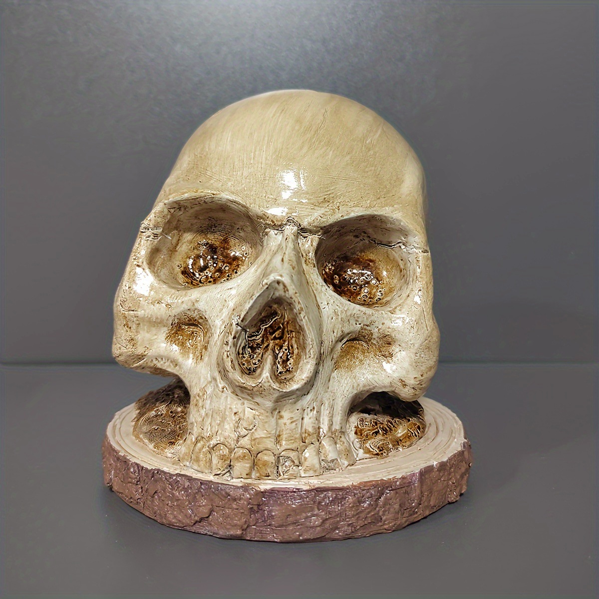 1560g Weight Knife Rest Home Textiles & Decor Type 1 Piece Quantity Indoor, Daily Occasion Synthetic Resin Material Halloween Festival Skull Pattern Funny, Punk Style Halloween Funny Punk Skull Synthetic Resin Indoor Daily Decorations Table Decoration Party Supplies 3