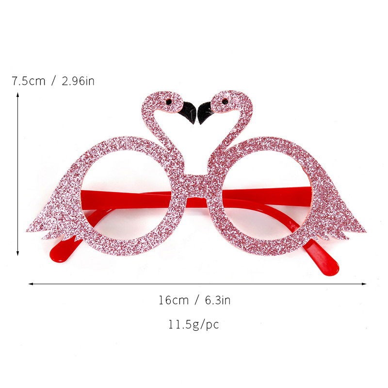 Gafas de fiesta hawaianas, gafas de tema divertido divertido, gafas decorativas de flor de sol flamenco