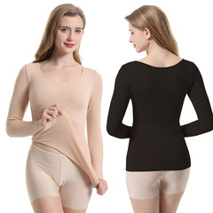 冬季緊身保暖內衣女加厚上衣毛圈薄絨塑身長袖打底衫收腹美體秋衣
