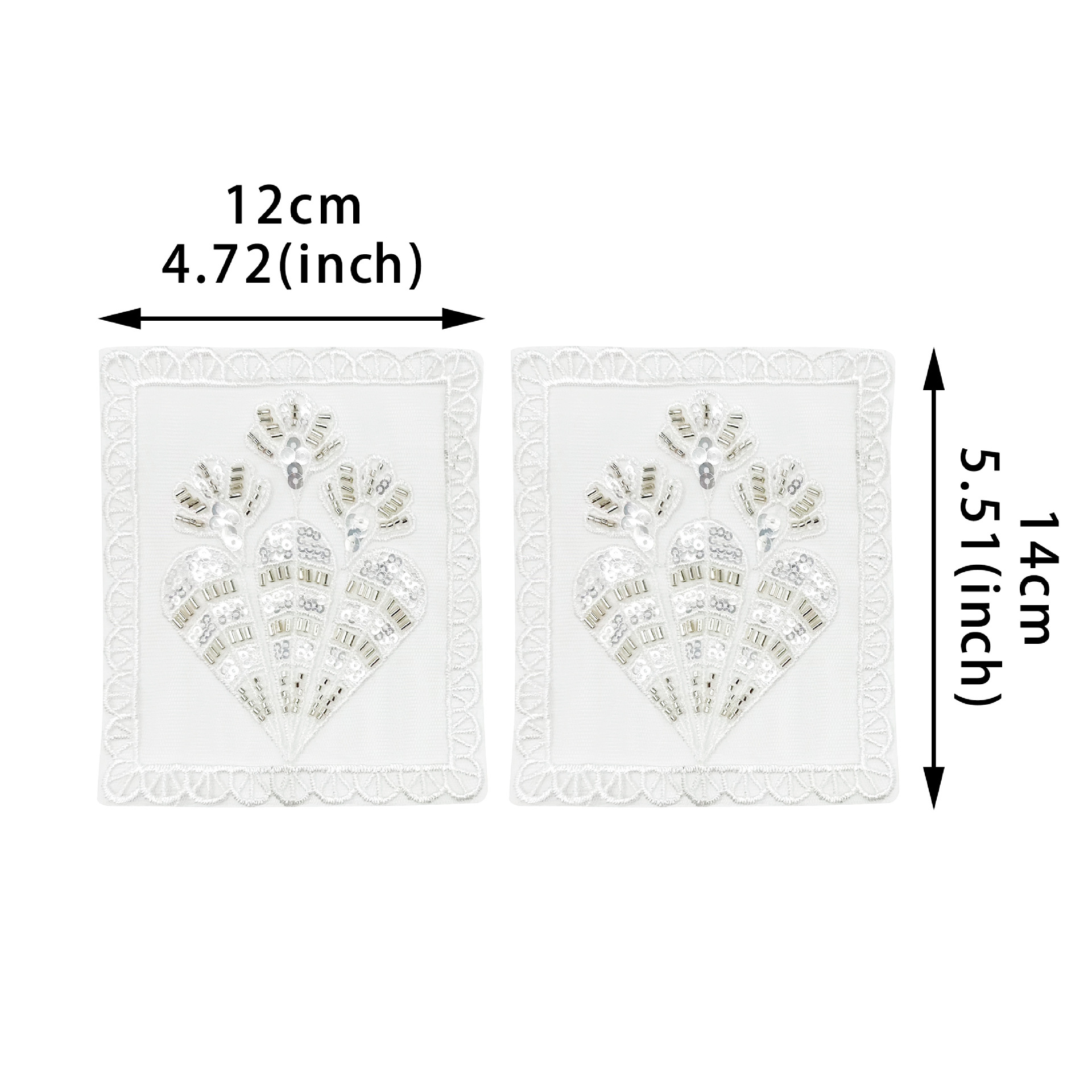 Mesh sequinilla floral bordado de bolsillo tela pegatinas de encaje pegatinas vestido DIY accesorios de decoración al por mayor suministro directo