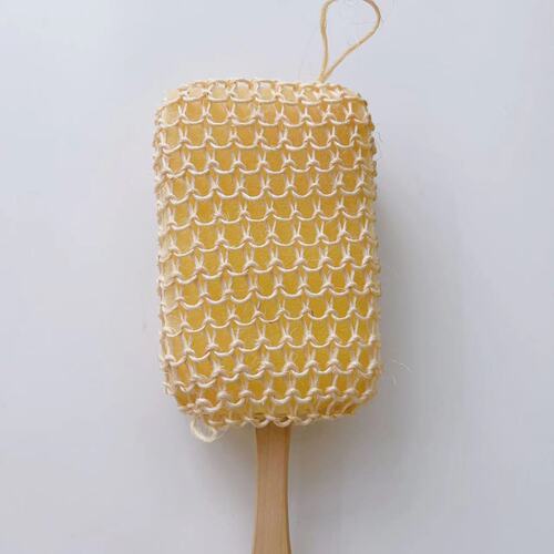 Natural sisal block bath brush long handle bath sponge exfoliating back rub artifact plant fiber bath brush