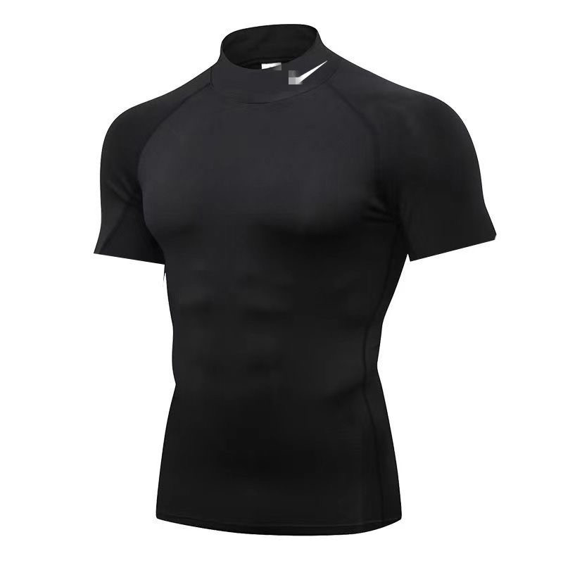 New Sports Compression Shirt for Basketball, Running, Fitness, High Elasticity, Short-Sleeved, Quick-Drying, Breathable, Track and Field Compression T-Shirt for Men
