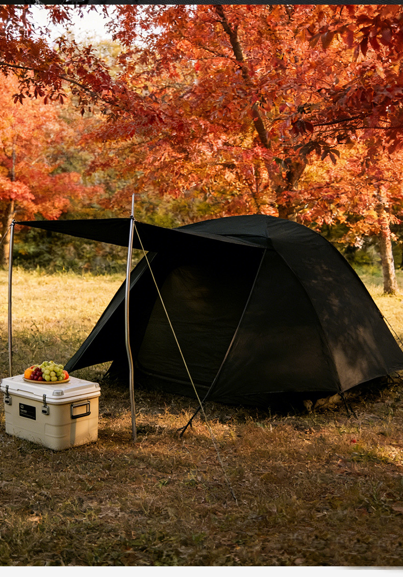 Outdoor camping bed, elevated tent, enlarged foldable portable camping bed, double-layer aluminum alloy, warm, suitable for motorcycle travel and fishing