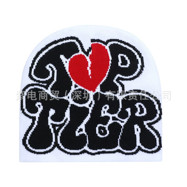 D-peach heart with black characters on white background