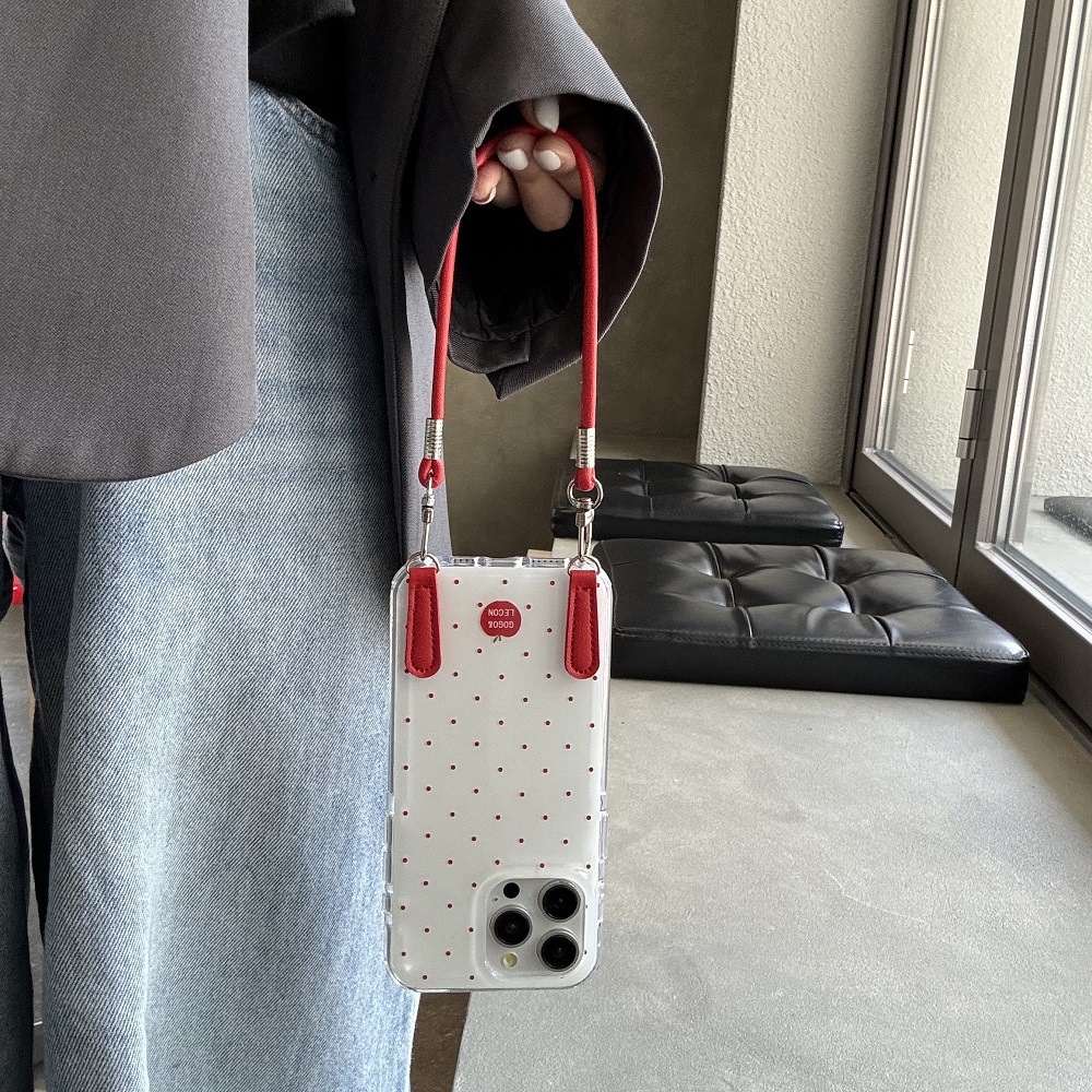 Celebrity-style Red Polka Dot Handbag-style Phone Case Suitable 16 Pro Max, New Models IPhone 14, 15, And 13 For Women_voghion.com