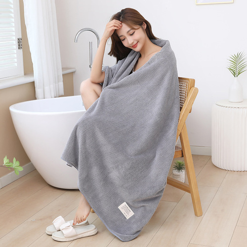Manufacturer wholesale new coral velvet towel bath towel set soft absorbent extended adult bath towel household bath towel