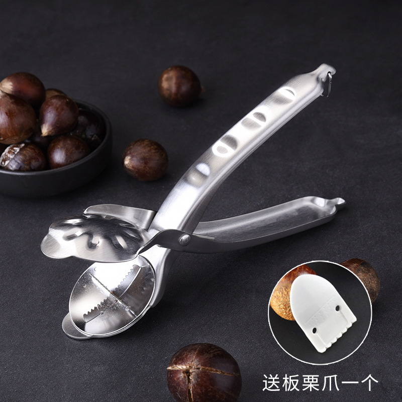 現物ステンレス304栗開殻器家庭用栗剥殻道具十字栗宝栗開口器|undefined