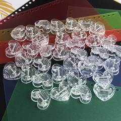 Transparent simple love small clip plastic test paper book folder creative heart-shaped photo clip decorative note clip