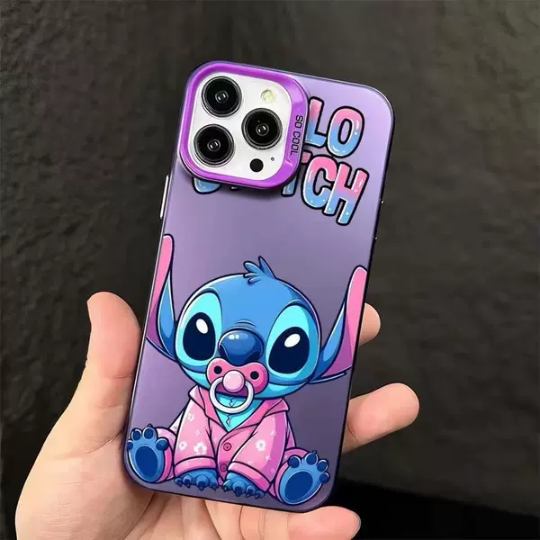 Colorful silver shell-purple-cute Stitch