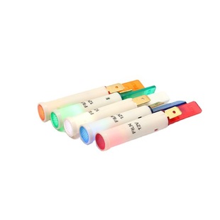 8mm Mini Plastic Indicator Light, Export and Foreign Special Light 5V12V Red Green Pin White Shell