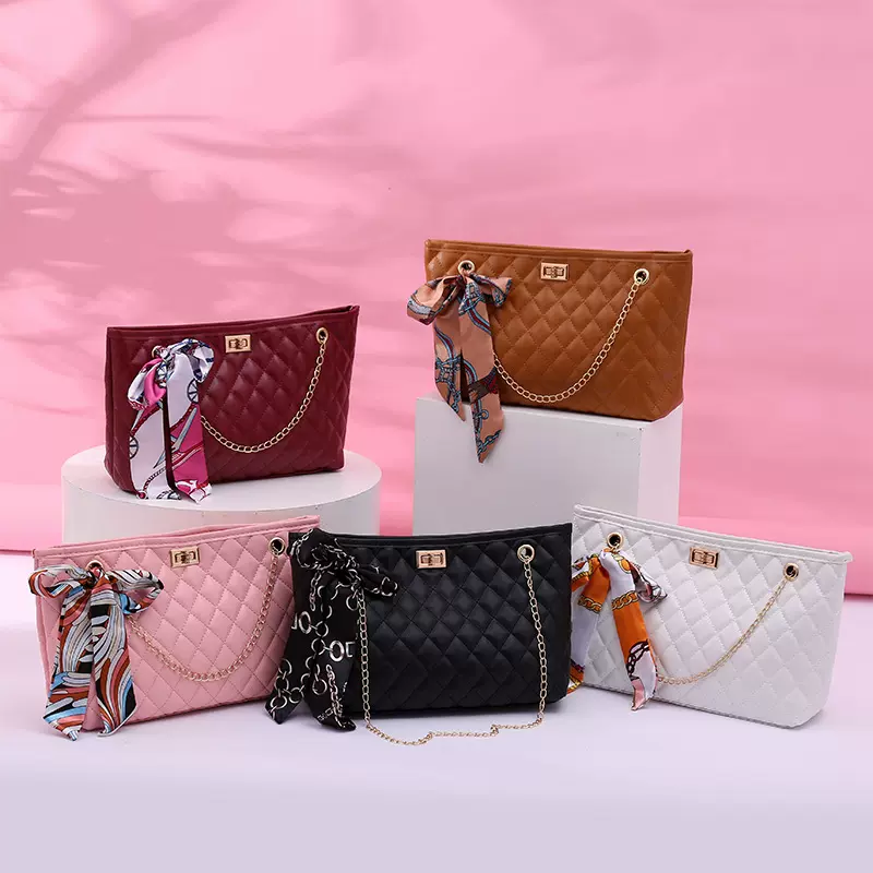 金狄皮具2025新款women bag菱格链条斜挎包单肩包腋下包女包批发