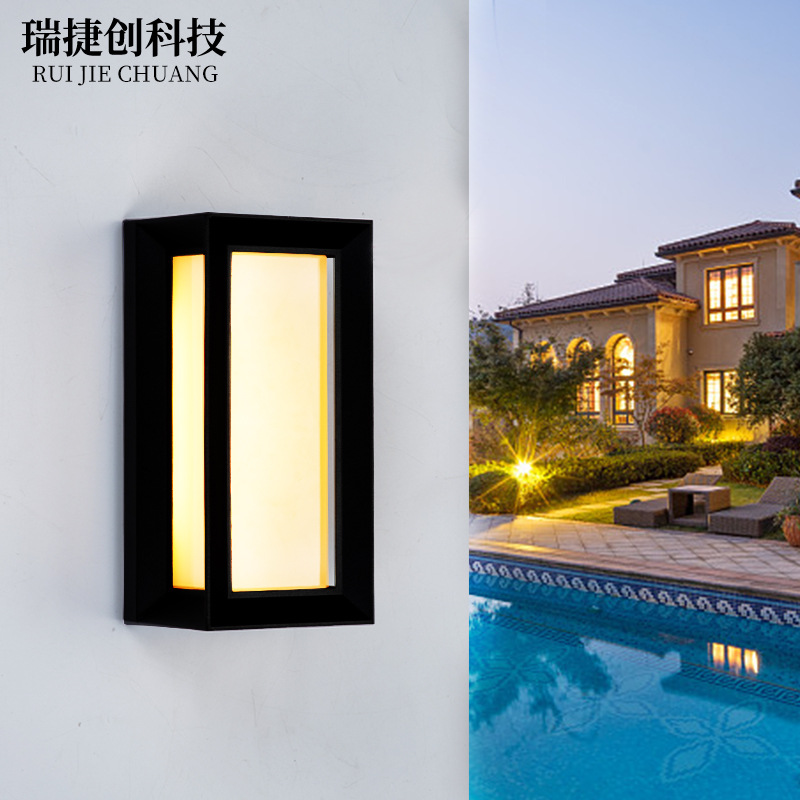 led戶外壁燈方形led防潮燈現代簡約陽台走廊過道牆壁庭院燈
