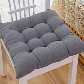 棉麻椅子垫电脑坐垫加厚家用餐椅垫办公室现代纯色学生老板汽车r*