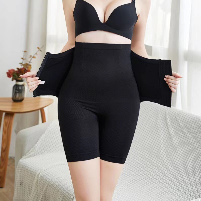 Pantalón Moldeador de Tipo Bóxer con Broches de Nylon, Levanta Glúteos