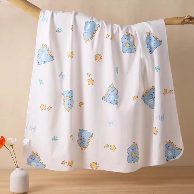New Baby Swaddling Towel New Soft Cartoon Gauze Bath Towel Newborn Birth Room Hug Baby Bag Single Hug Blanket