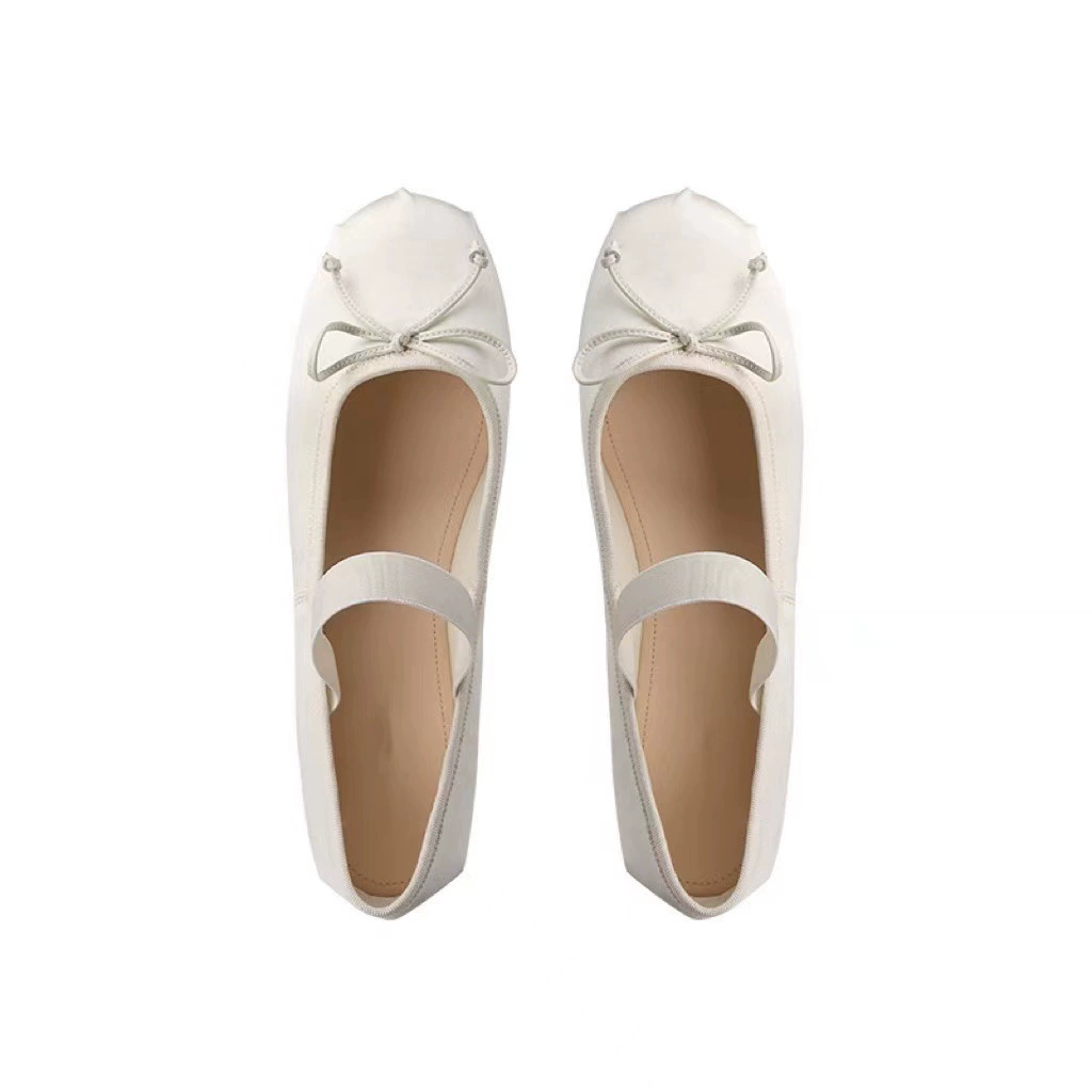 High-Version MIU Bow Ballet Flats for Women - Lightweight Mary Jane Shoes for Spring and Autumn