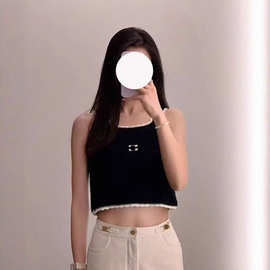 洋气时尚夏季女装针织无袖U领吊带背心女外穿夏短款辣妹上衣