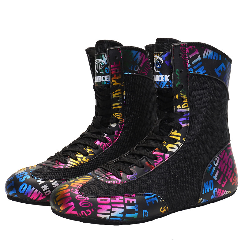 Men's and Women's Wrestling Shoes Breathable Shock-Absorbing Martial Arts Boxing Fighting Sanda Weightlifting Squat Comprehensive Training Indoor Fitness Shoes Men's and Women's Wrestling Shoes Breathable Shock-Absorbing Martial Arts Boxing Fighting Sanda Weightlifting Squat Comprehensive Training Indoor Fitness Shoes