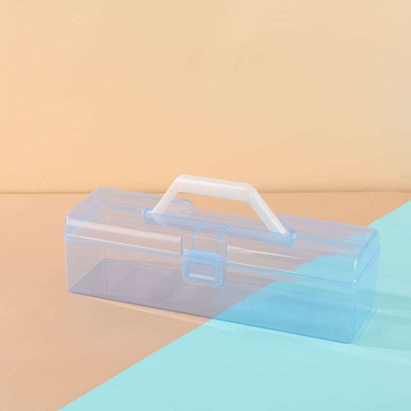 プラスチック透明書道収納ケース延長学生携帯毛筆手提げケース美術生書道工具箱|undefined