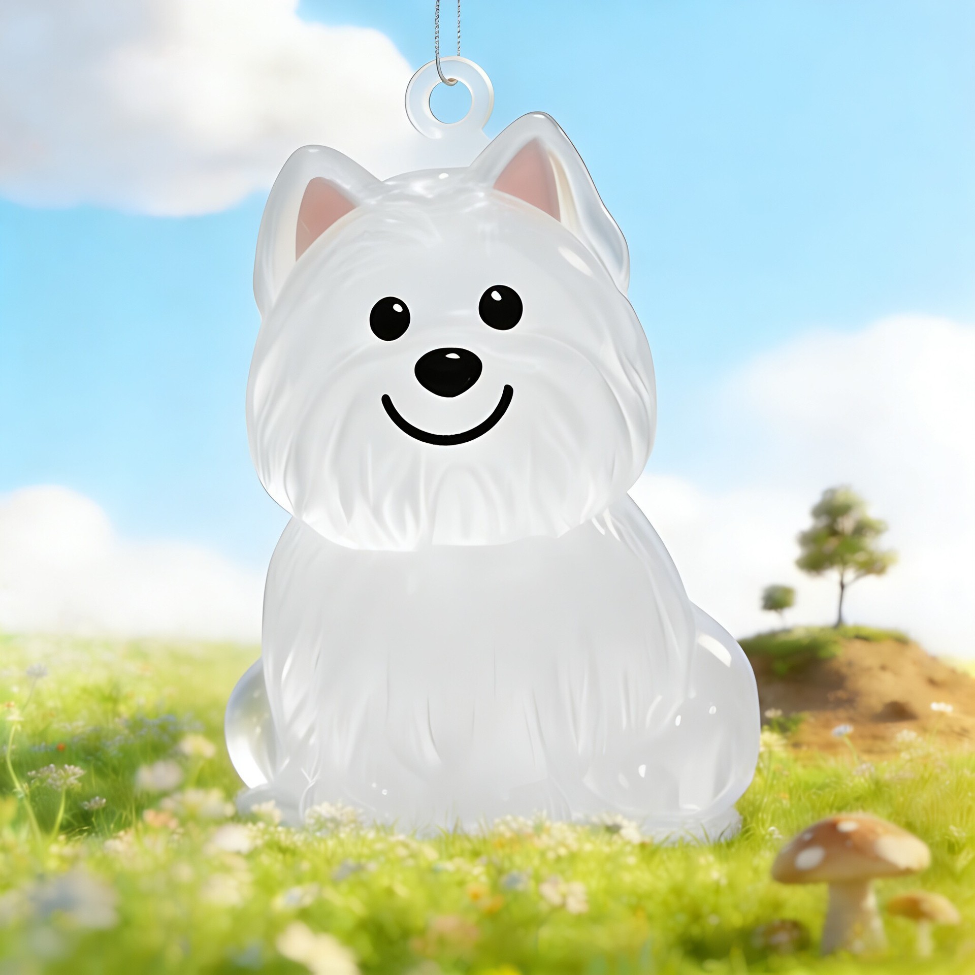 Caja de almacenamiento para perros y gatos colgantes de pelo transparente colección de almacenamiento cápsula bolsa colgantes de llaver