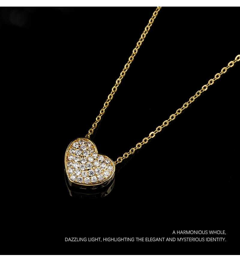 时尚百搭天然贝母爱心项链小众轻奢高级感上面心形