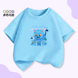 亚马逊K-POP猎魔女团小老虎二次元周边印花儿童宽松短袖t恤亲子装