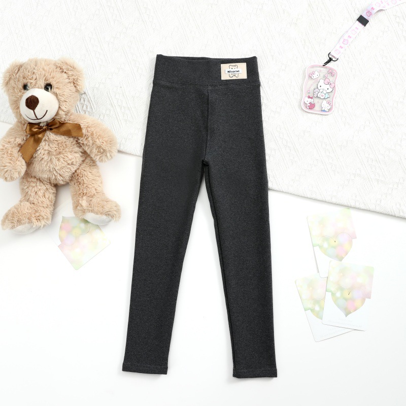 Niña primavera y otoño leggings niños primavera pantalones de algodón abrasivos niñas de cintura alta pantalones de estilo extranjero bebé