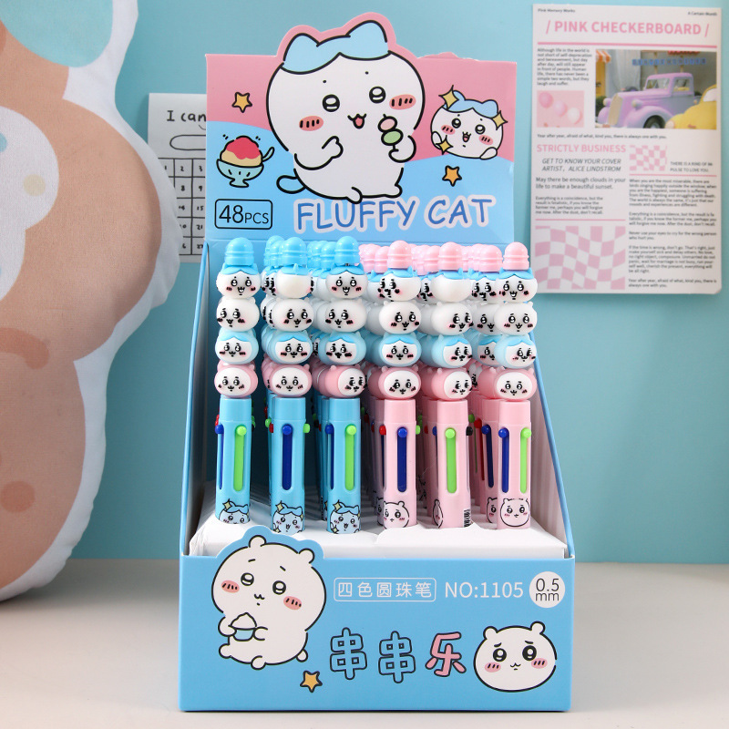 CyiMuji Kawai DIY string string música bolígrafo lindo alto valor de la cara estudiantes 4 color bolígrafo de color de mano bolígrafo neutro