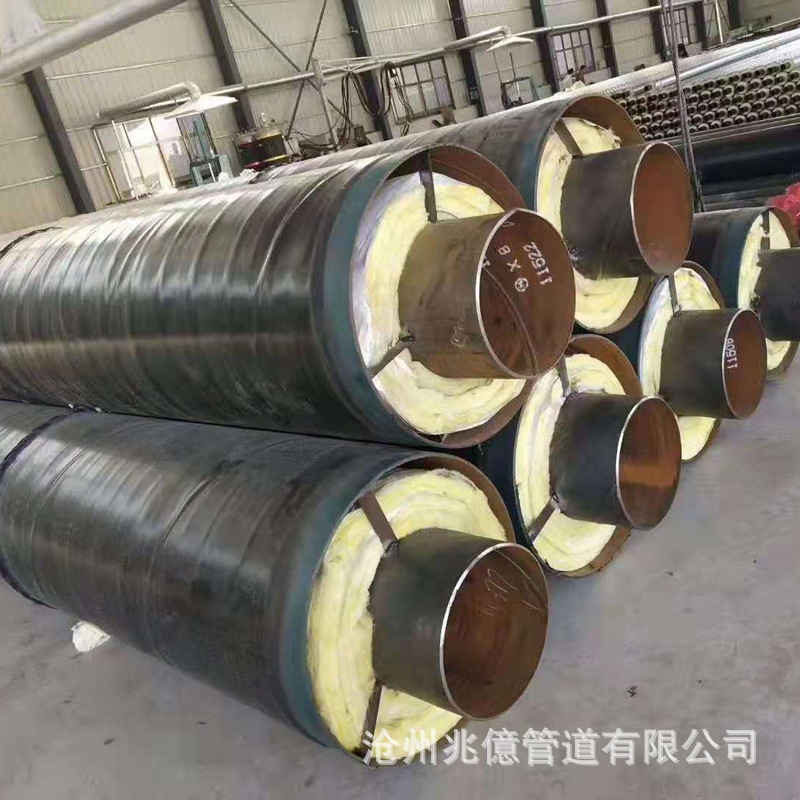 内滑动钢套钢蒸汽保温钢管大口径预制直埋聚氨酯发泡供暖保温管