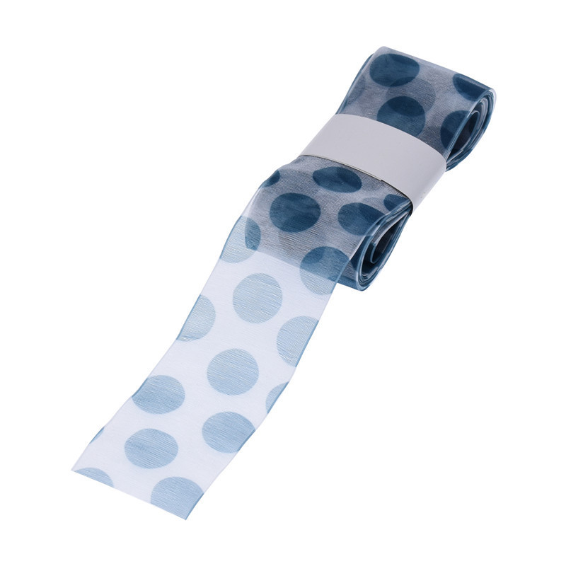 Transfronterizo nuevo 4cm impreso punto grande cinta transparente horquilla regalo creativo embalaje gasa luz cinta 5Y