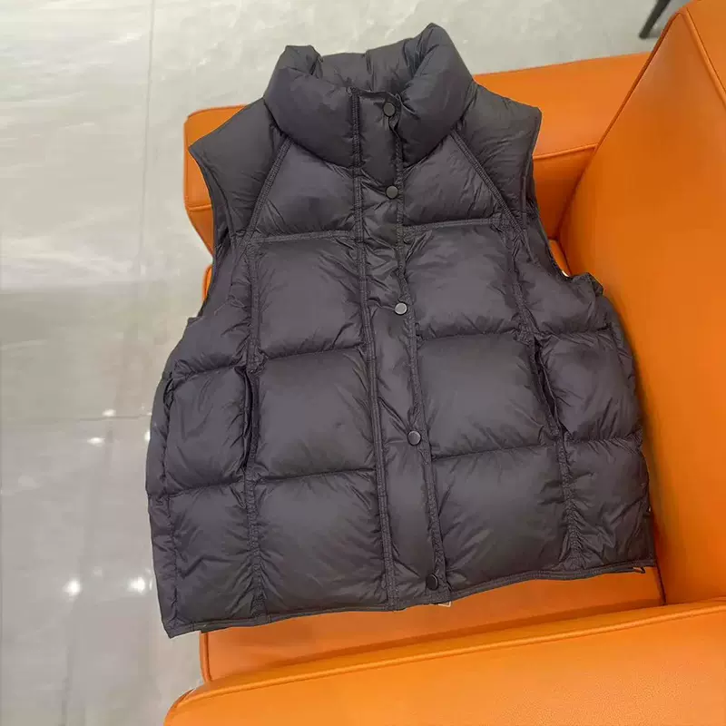 羽绒马甲女外穿设计感薄款鸭绒背心冬季羽绒服马甲外套坎肩平湖